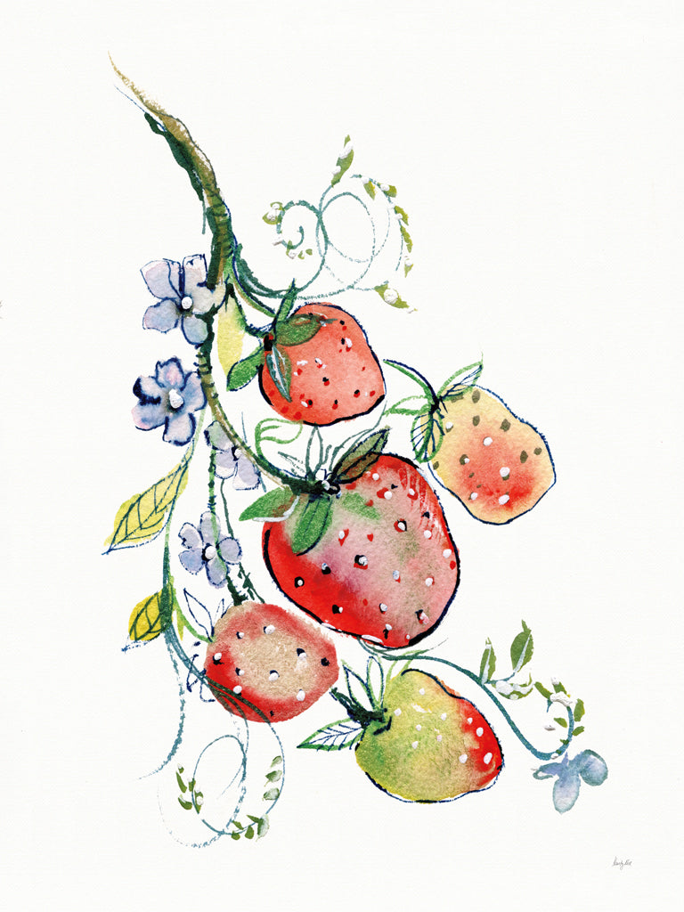 Reproduction of Summer Strawberries by Kristy Rice - Wall Decor Art