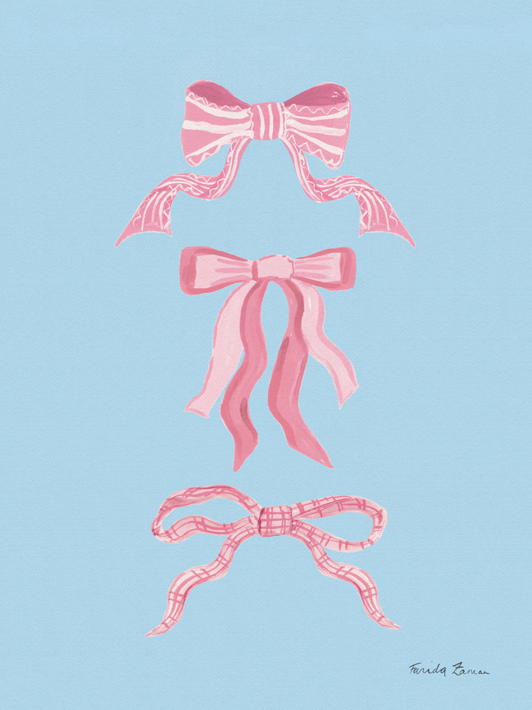Reproduction of Pretty Bows II by Farida Zaman - Wall Decor Art