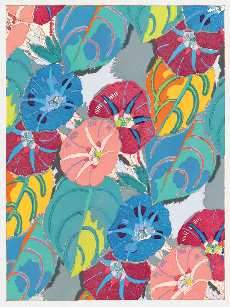 Reproduction of Vintage Floral Motif by Public Domain - Wall Decor Art