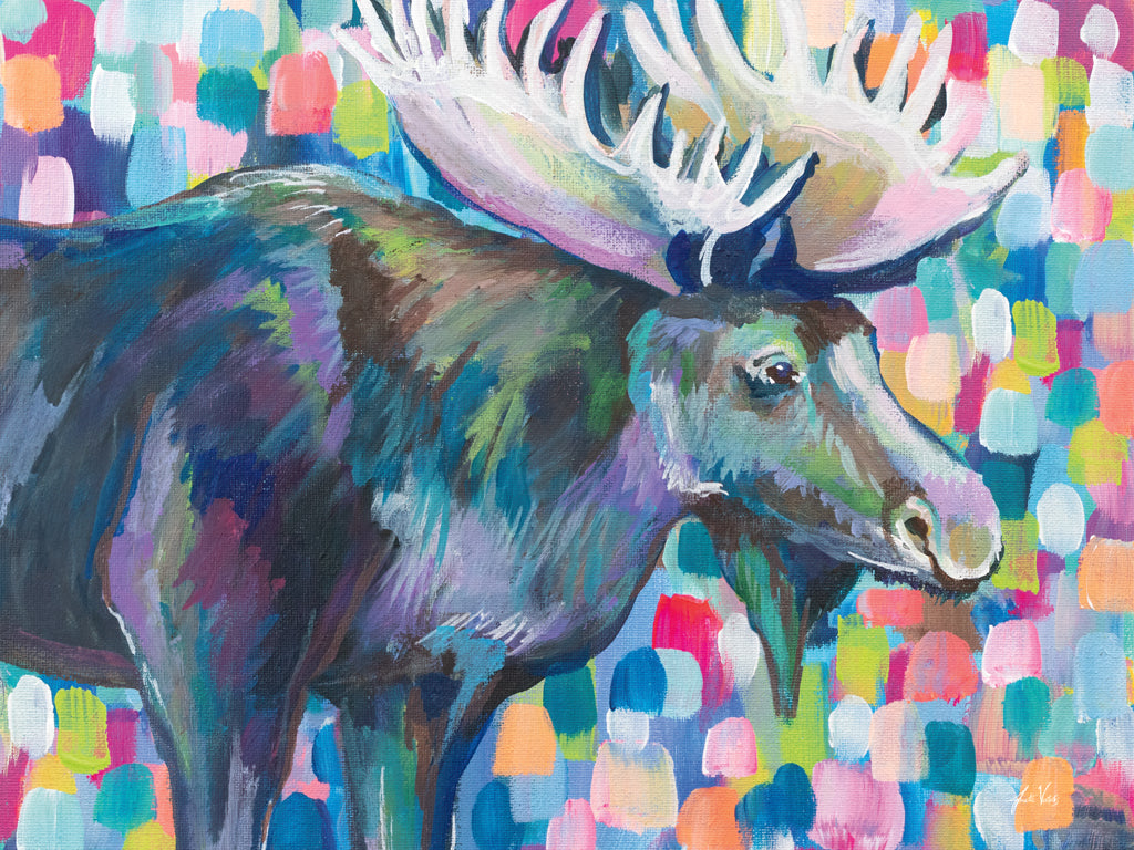 Reproduction of Moose Magic by Jeanette Vertentes - Wall Decor Art