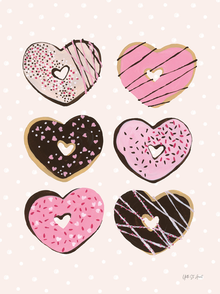Reproduction of Donut Hearts by Yvette St. Amant - Wall Decor Art