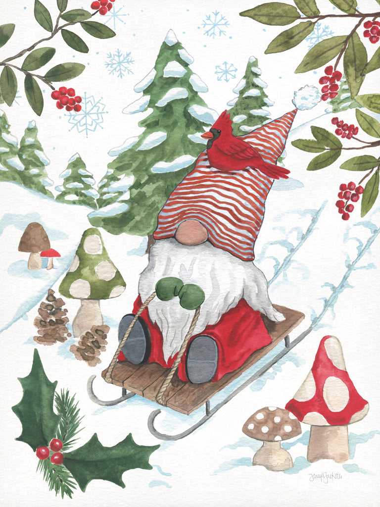 Reproduction of Holiday Cheer Gnomes III by Jenaya Jackson - Wall Decor Art
