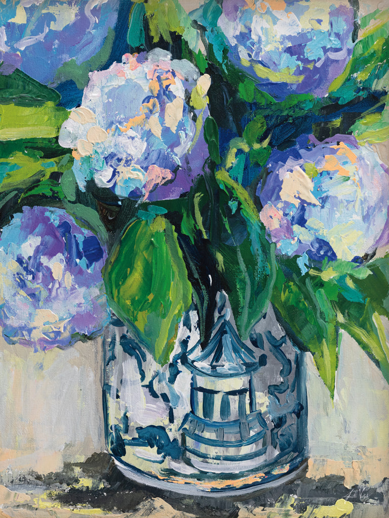 Reproduction of Blue China by Jeanette Vertentes - Wall Decor Art