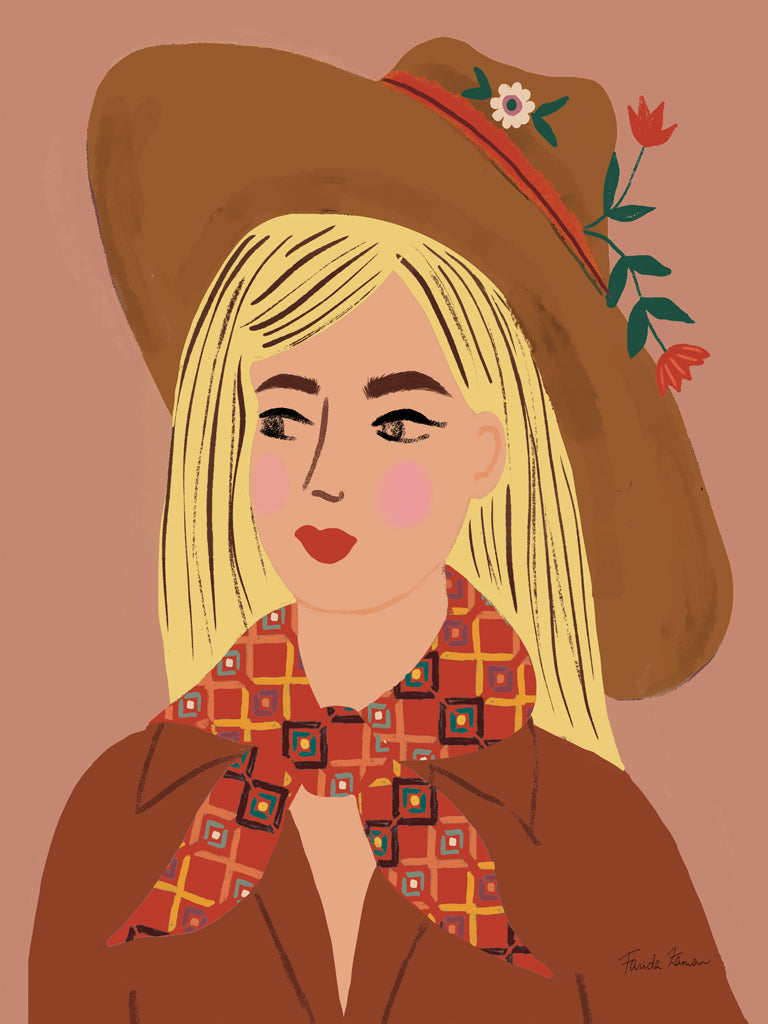 Reproduction of Cowgirl II v2 by Farida Zaman - Wall Decor Art