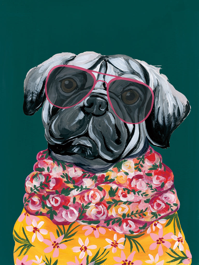 Reproduction of Smug Pug by Yvette St. Amant - Wall Decor Art