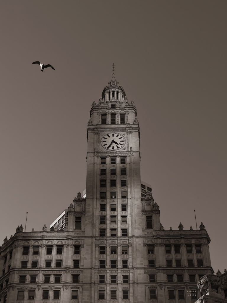 Reproduction of Chicago River Walk by Nathan Larson - Wall Decor Art