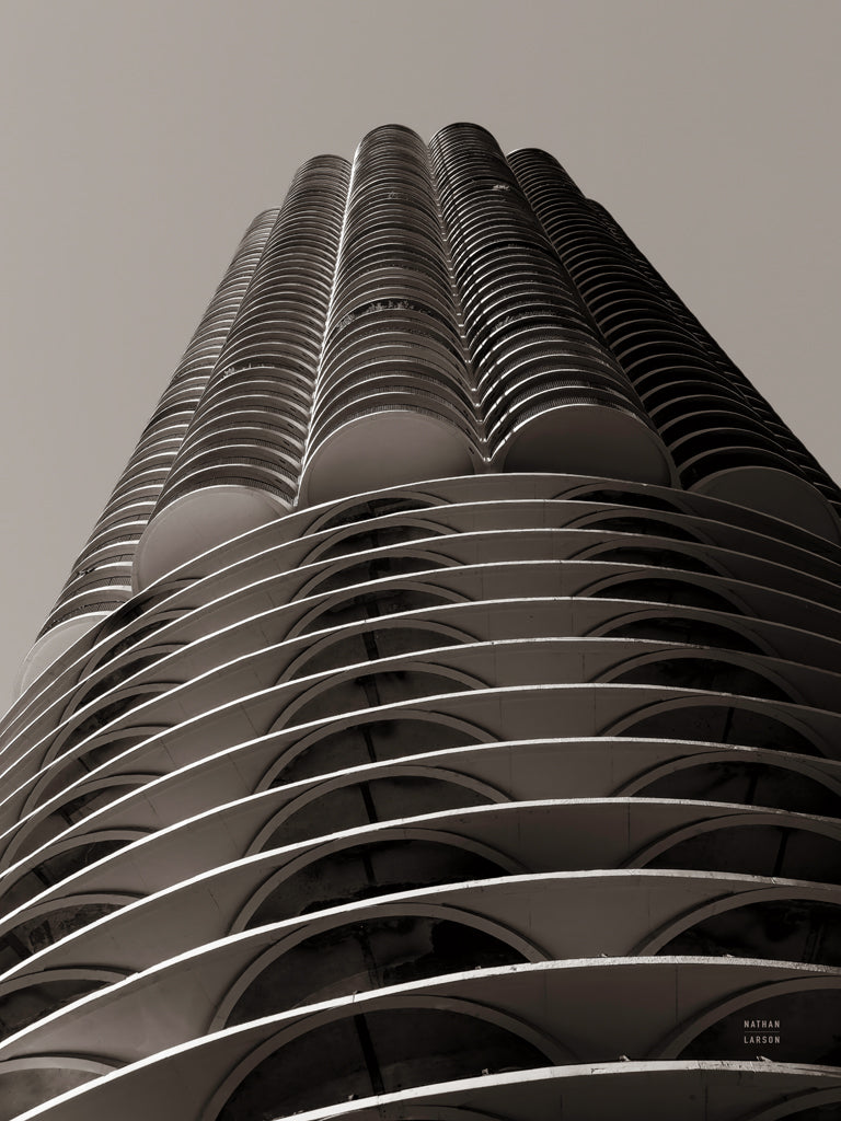 Reproduction of Chicago Skyline Marina City III by Nathan Larson - Wall Decor Art