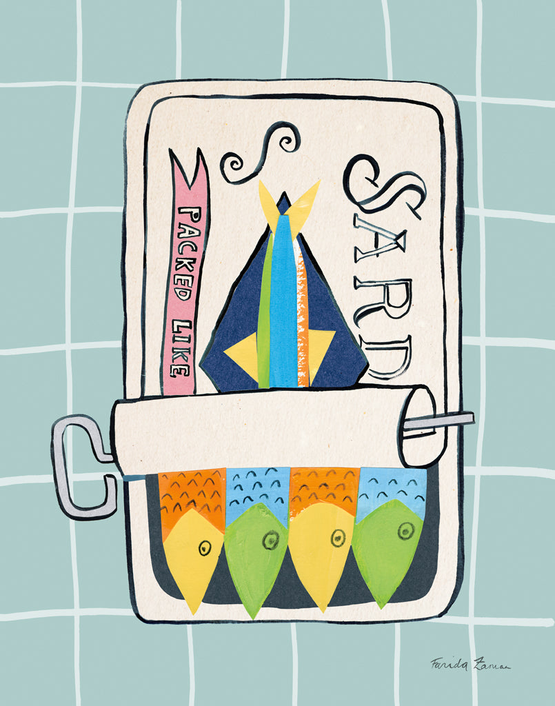 Reproduction of Sardine Tin II by Farida Zaman - Wall Decor Art