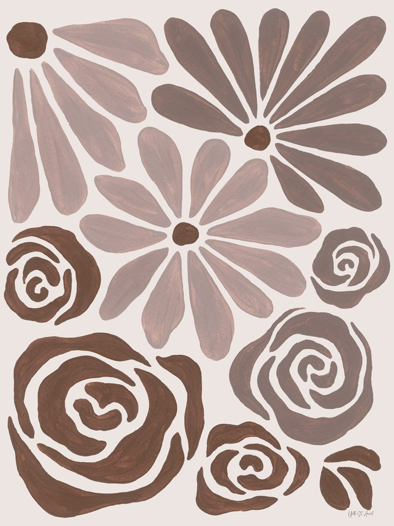 Reproduction of Mocha Blooms II by Yvette St. Amant - Wall Decor Art