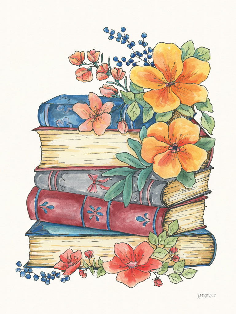 Reproduction of Blooming Book II by Yvette St. Amant - Wall Decor Art