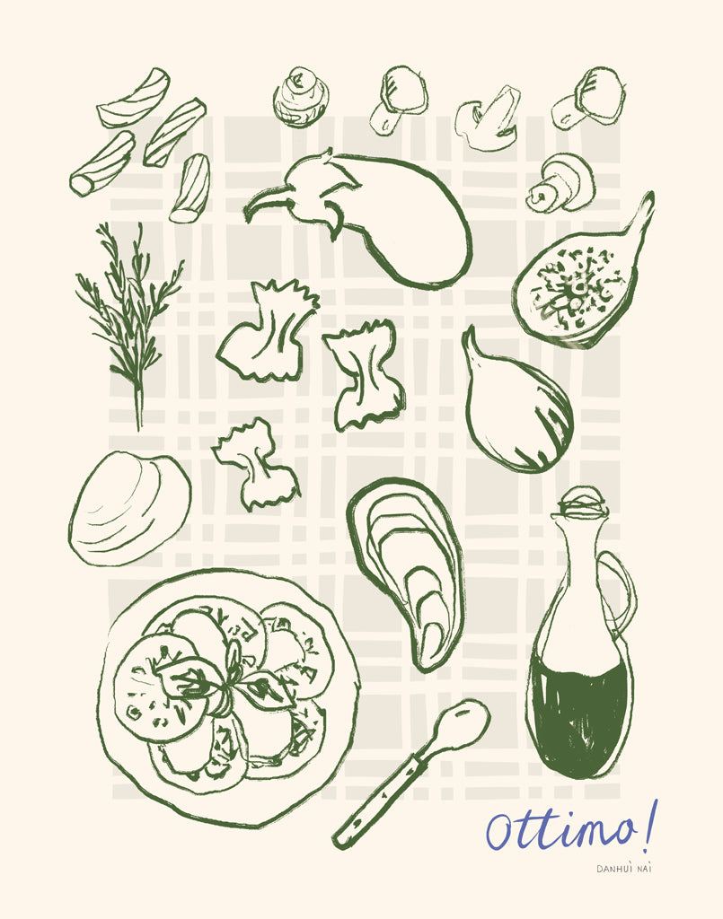 Reproduction of Italian Dinner II by Danhui Nai - Wall Decor Art