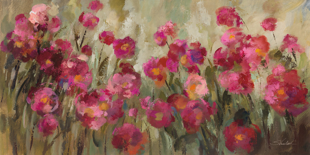 Reproduction of Magenta Garden by Silvia Vassileva - Wall Decor Art