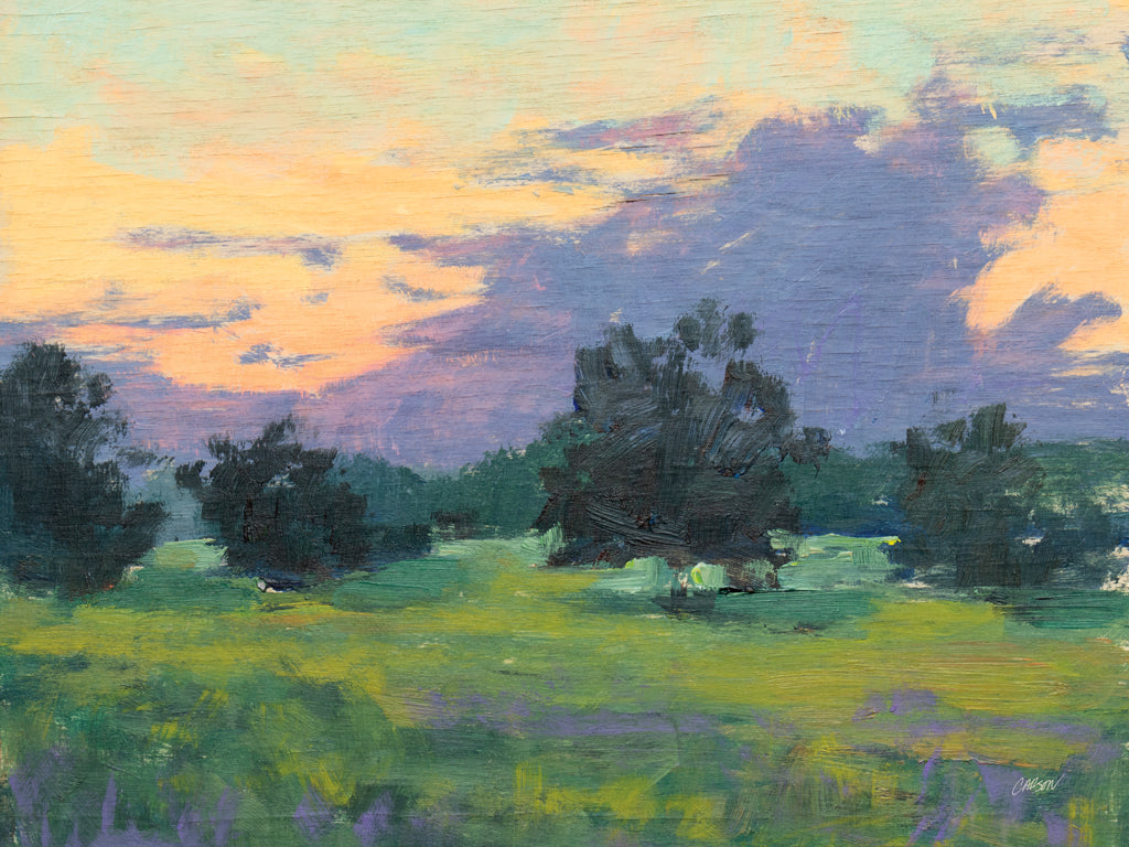 Reproduction of Sunset Fields by Carson Overstreet - Wall Decor Art
