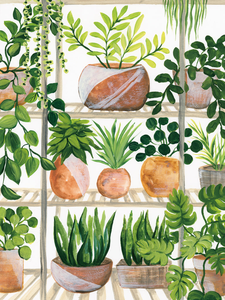 Reproduction of Plants of Shelf by Yvette St. Amant - Wall Decor Art