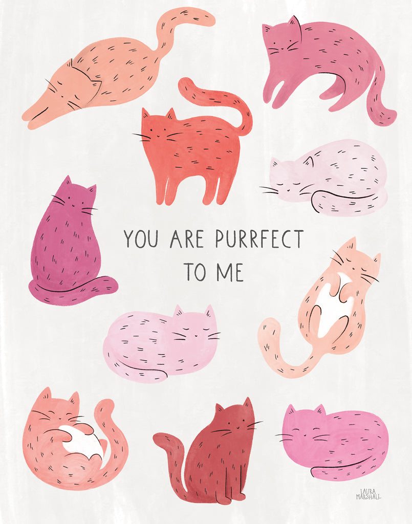 Reproduction of You are Purrfect To Me v2 by Laura Marshall - Wall Decor Art