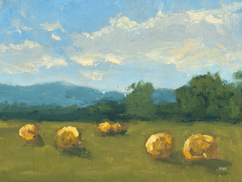 Reproduction of Pastoral Hay Bales by Carson Overstreet - Wall Decor Art