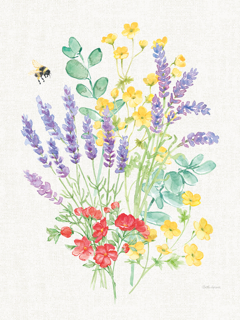 Reproduction of Fresh Floral III by Beth Grove - Wall Decor Art