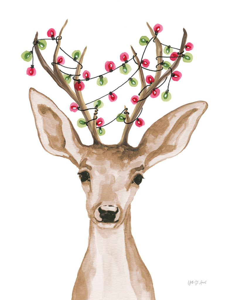 Reproduction of Light Tangled Reindeer by Yvette St. Amant - Wall Decor Art