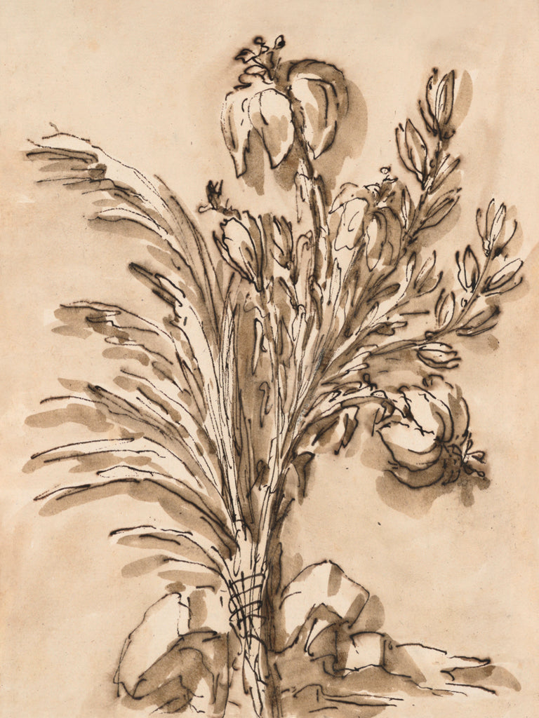 Reproduction of Flowers Tied With Ribbon by Wild Apple Portfolio - Wall Decor Art