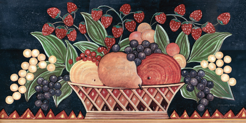 Reproduction of Fruit Basket by David Carter Brown - Wall Decor Art