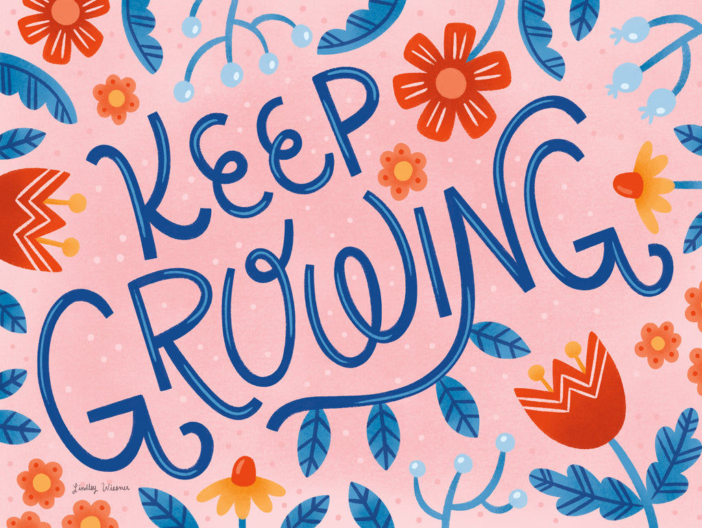 Reproduction of Keep Growing by Lindley Wiesner - Wall Decor Art