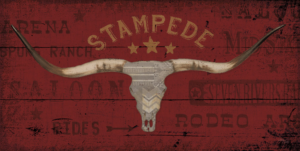 Reproduction of SID16635A Longhorns Red I by Wellington Studio - Wall Decor Art