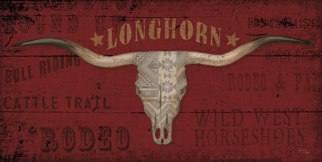 Reproduction of Longhorns Red II by Wellington Studio - Wall Decor Art