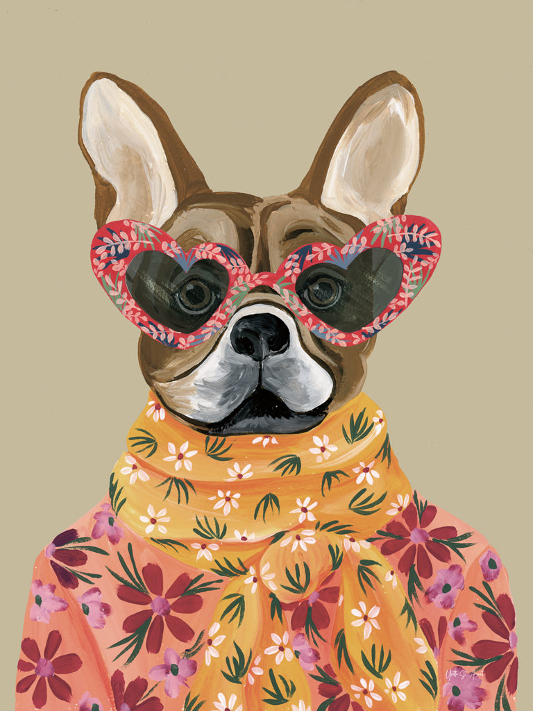 Reproduction of Fabulous Frenchie v2 by Yvette St. Amant - Wall Decor Art