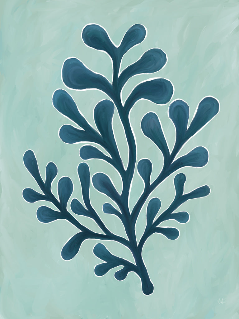 Reproduction of Beachy Flora and Fauna II Teal by Sarah Adams - Wall Decor Art