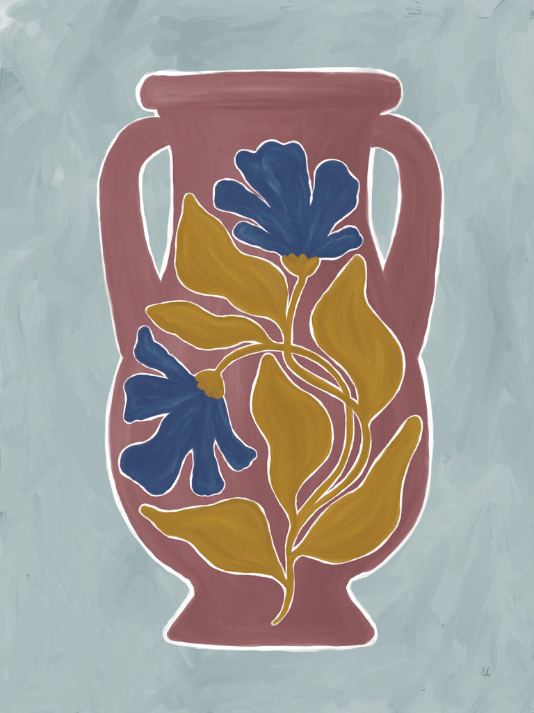 Reproduction of Modern Floral Vase II by Sarah Adams - Wall Decor Art
