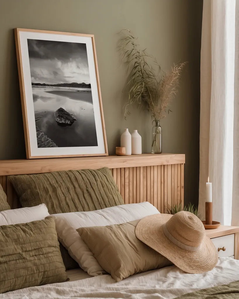 Clearing Storm on Washington Coast I by Alan Majchrowicz. shown as a paper print in a natural frame. Available as a archival giclee rolled canvas, fine art paper, or poster print. SKU 43952h.
