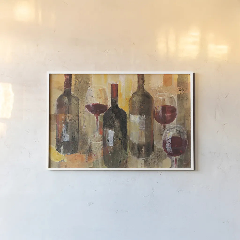 Festa I v2 by Albena Hristova. shown as a paper print in a white frame. Available as a archival giclee rolled canvas, fine art paper, or poster print. SKU 26483i.