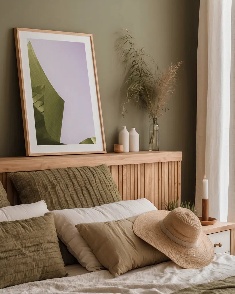 Skyscraper I Bright by Aledanda. shown as a paper print in a natural frame. Available as a archival giclee rolled canvas, fine art paper, or poster print. SKU 80368h.