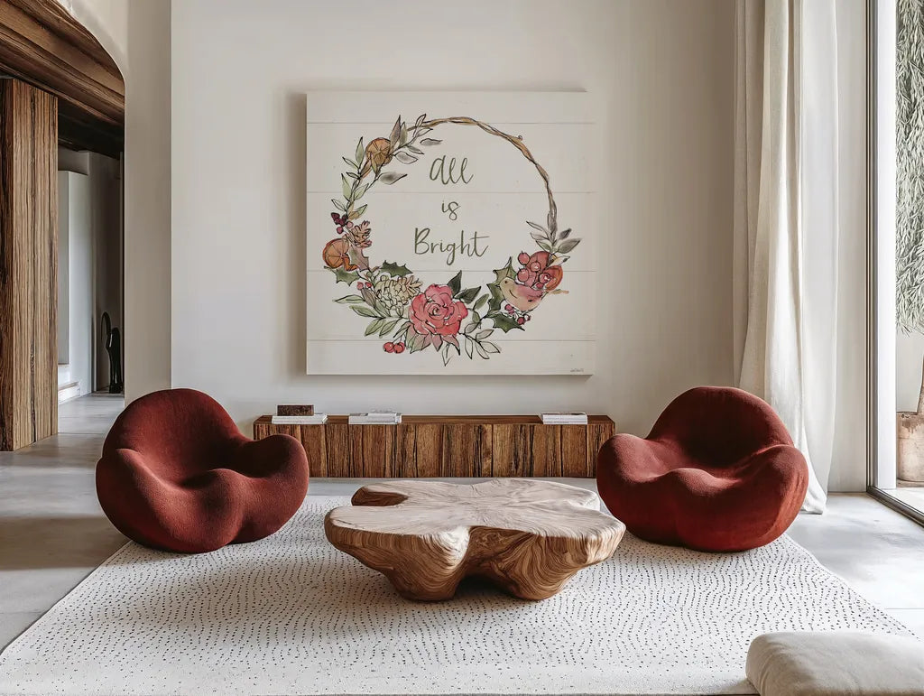 Soft Season IV by Anne Tavoletti. Shown as extra-large giant wall art in a modern living room. Available as an archival giclee rolled canvas, fine art paper, or poster print. SKU 74540a.
