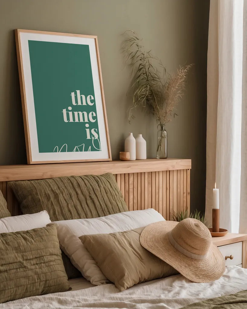 Bright Home I by Becky Thorns. shown as a paper print in a natural frame. Available as a archival giclee rolled canvas, fine art paper, or poster print. SKU 65312h.