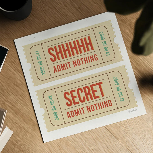 Admit Nothing I by Belinda Aldrich. Shown as a detailed flat fine art print, highlighting archival giclee quality. Available as an archival giclee rolled canvas, fine art paper, or poster print. SKU 101957a.