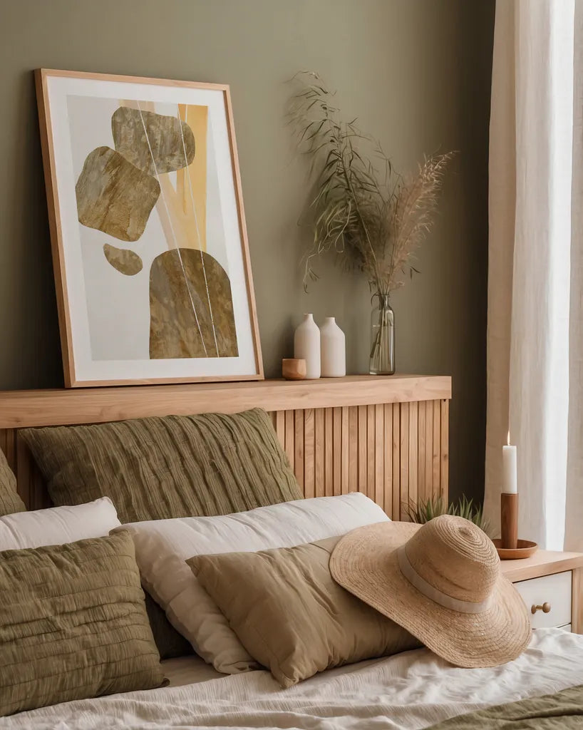 Metallic Texture Tall III by Chris Paschke. shown as a paper print in a natural frame. Available as a archival giclee rolled canvas, fine art paper, or poster print. SKU 94778h.