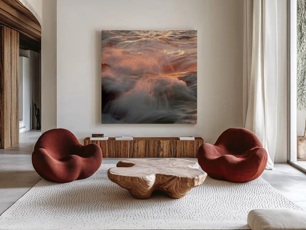Wonder by Aledanda. Shown as extra-large giant wall art in a modern living room. Available as an archival giclee rolled canvas, fine art paper, or poster print. SKU 37440a.