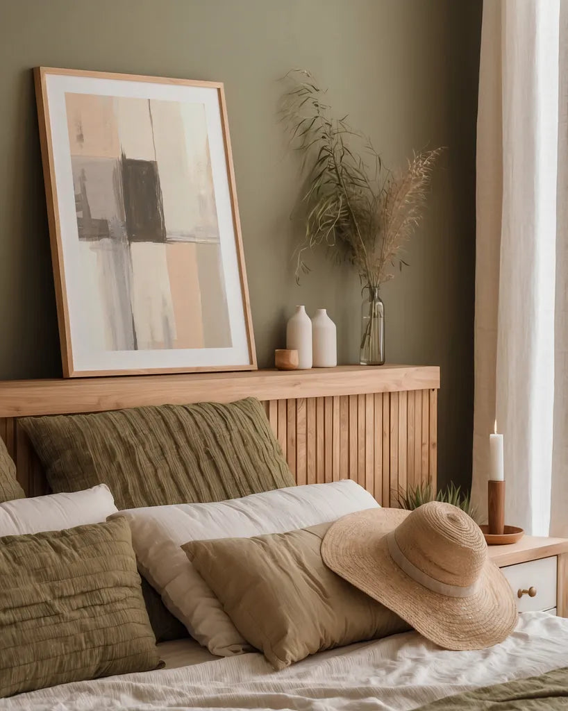 Overlay II by Danhui Nai. shown as a paper print in a natural frame. Available as a archival giclee rolled canvas, fine art paper, or poster print. SKU 76106h.