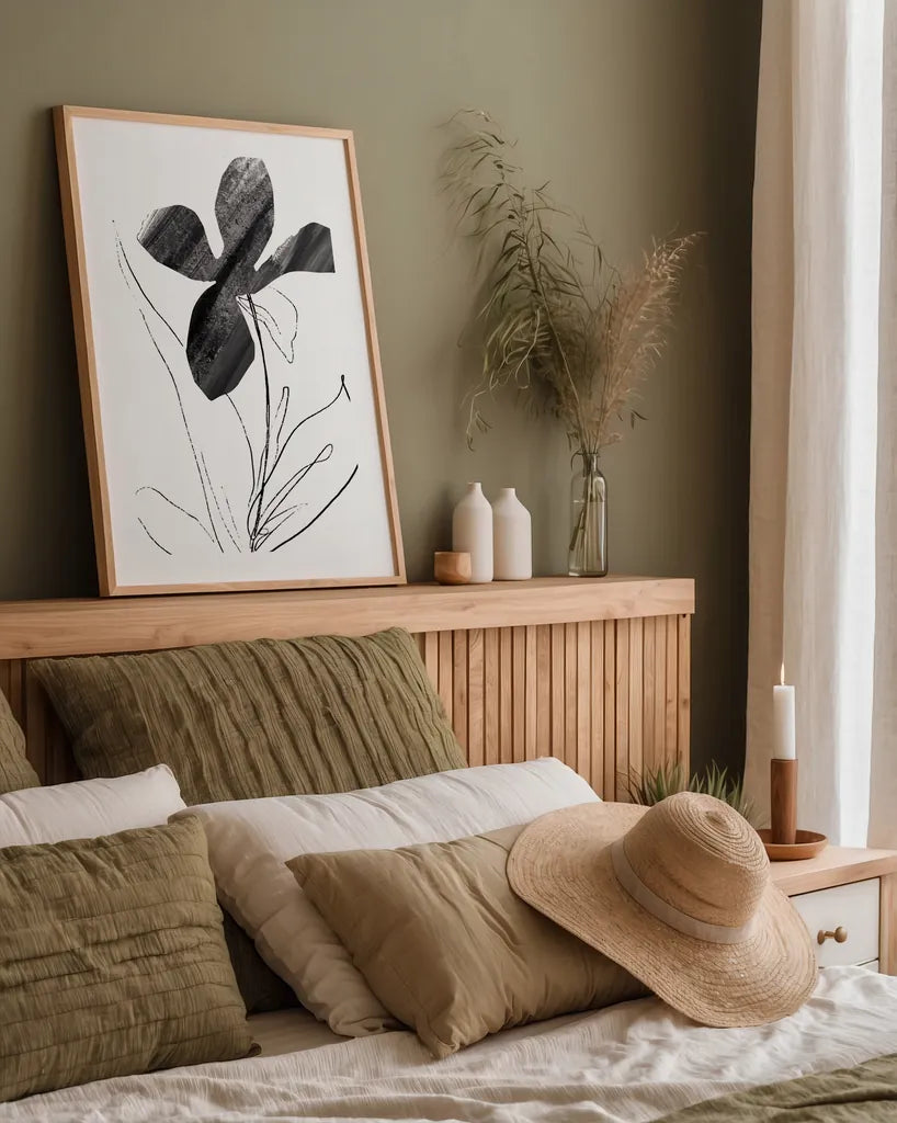 Paradise II by Danhui Nai. shown as a paper print in a natural frame. Available as a archival giclee rolled canvas, fine art paper, or poster print. SKU 85194h.