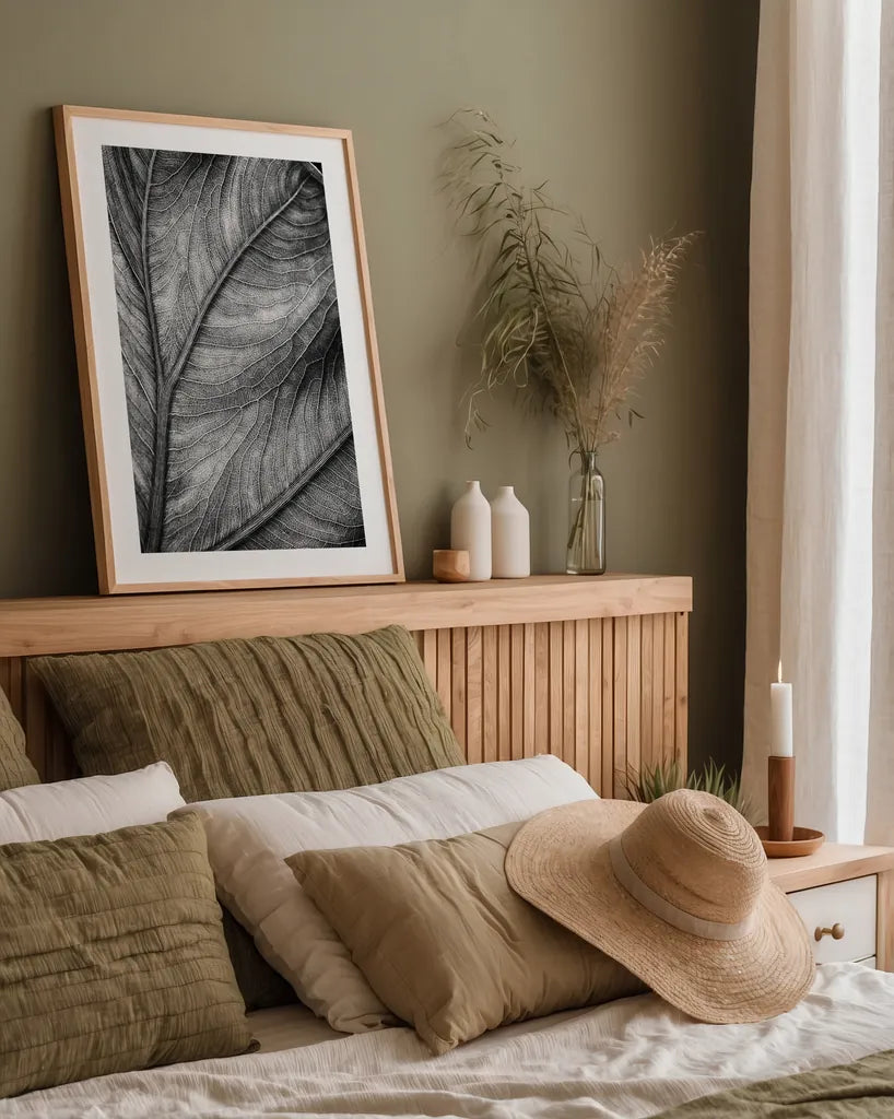 Elephant Ear II by Debra Van Swearingen. shown as a paper print in a natural frame. Available as a archival giclee rolled canvas, fine art paper, or poster print. SKU 55161h.