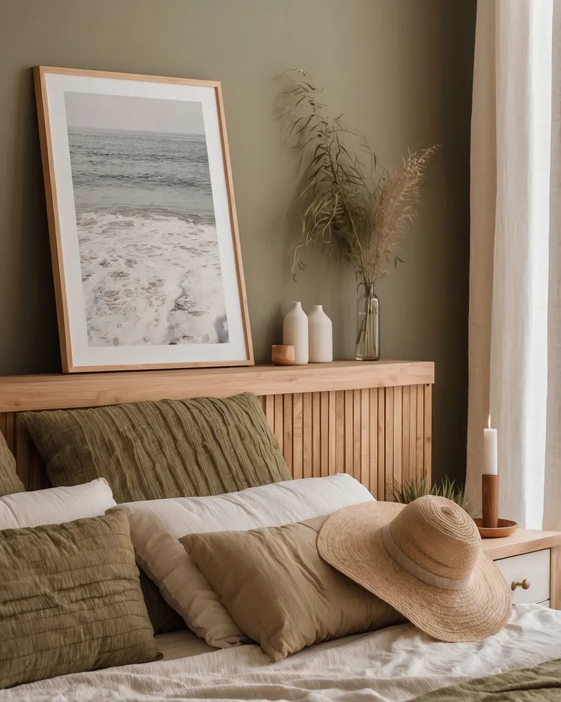 High Tide VI by Elizabeth Urquhart. shown as a paper print in a natural frame. Available as a archival giclee rolled canvas, fine art paper, or poster print. SKU 70254h.