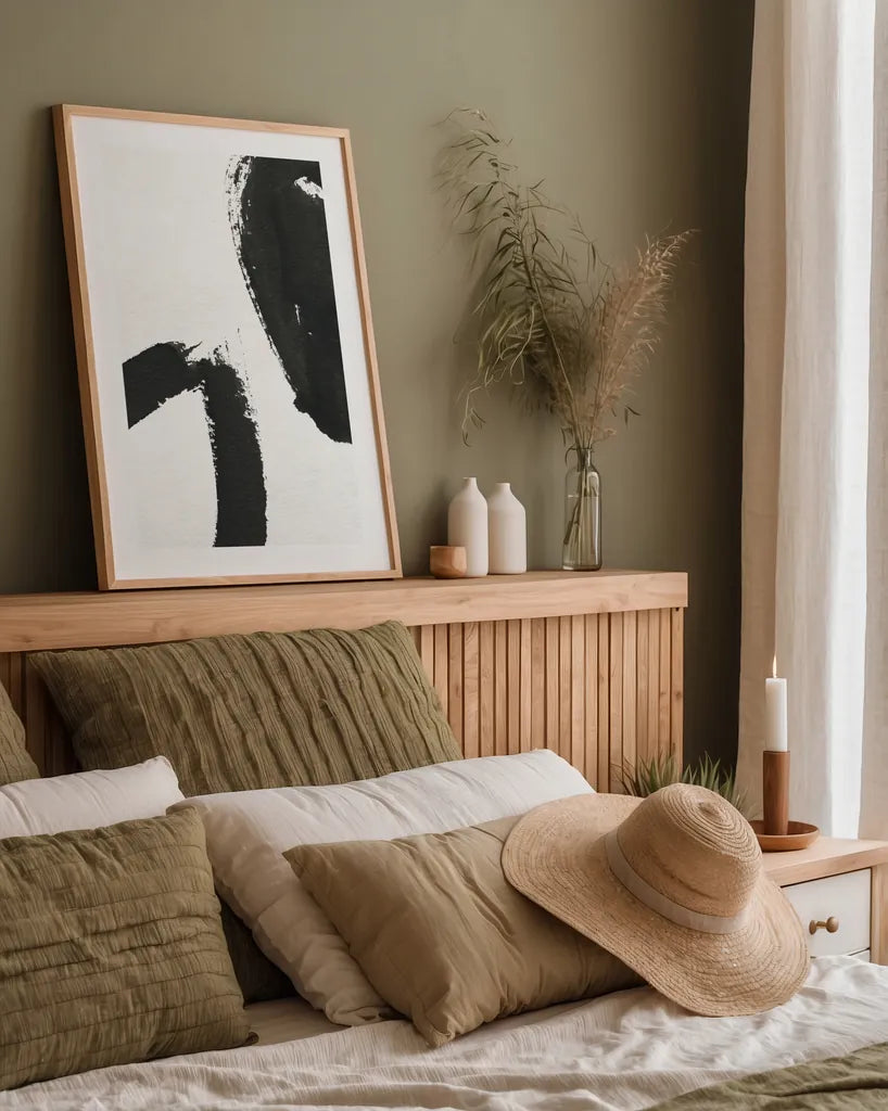 Inky II by Farida Zaman. shown as a paper print in a natural frame. Available as a archival giclee rolled canvas, fine art paper, or poster print. SKU 76837h.