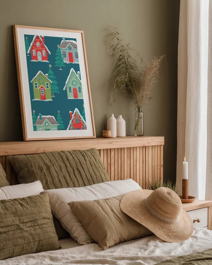 Falala VIII by Gia Graham. shown as a paper print in a natural frame. Available as a archival giclee rolled canvas, fine art paper, or poster print. SKU 101679h.