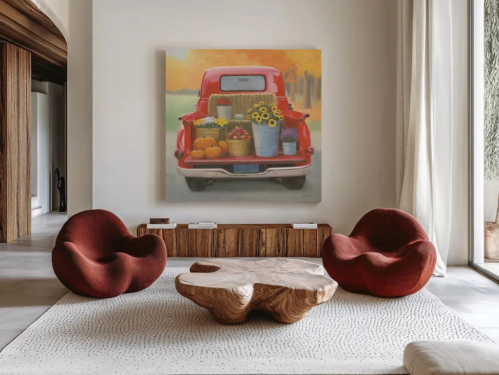 Heartland Harvest Moments I by James Wiens. Shown as extra-large giant wall art in a modern living room. Available as an archival giclee rolled canvas, fine art paper, or poster print. SKU 41537a.