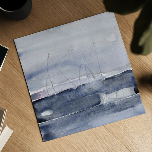 Grey Skies I by Jocelyn Elizabeth. Shown as a detailed flat fine art print, highlighting archival giclee quality. Available as an archival giclee rolled canvas, fine art paper, or poster print. SKU 100330a.