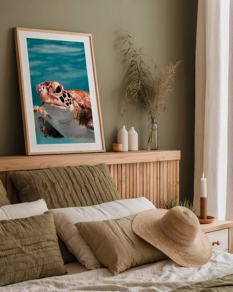 Close Up by Max Blakesberg Studios. shown as a paper print in a natural frame. Available as a archival giclee rolled canvas, fine art paper, or poster print. SKU 90882h.