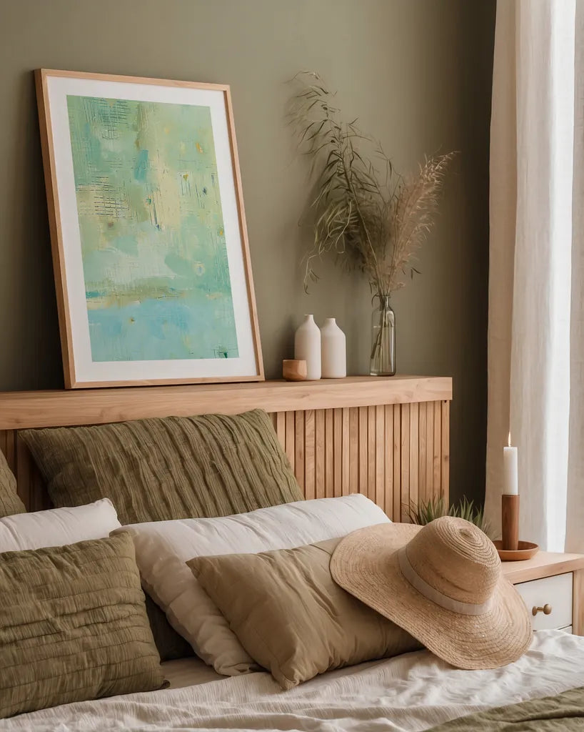 Dreaming of the Shore III Crop by Melissa Averinos. shown as a paper print in a natural frame. Available as a archival giclee rolled canvas, fine art paper, or poster print. SKU 30682h.