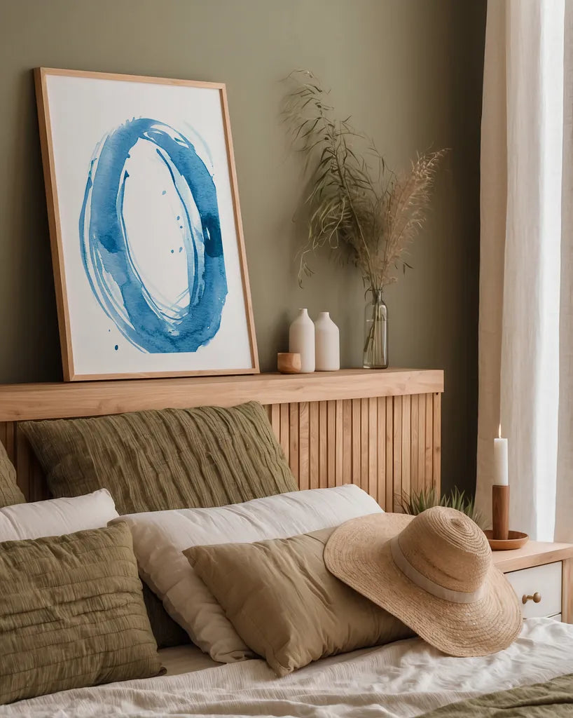 Bold Neon III by Mercedes Lopez Charro. shown as a paper print in a natural frame. Available as a archival giclee rolled canvas, fine art paper, or poster print. SKU 80380h.