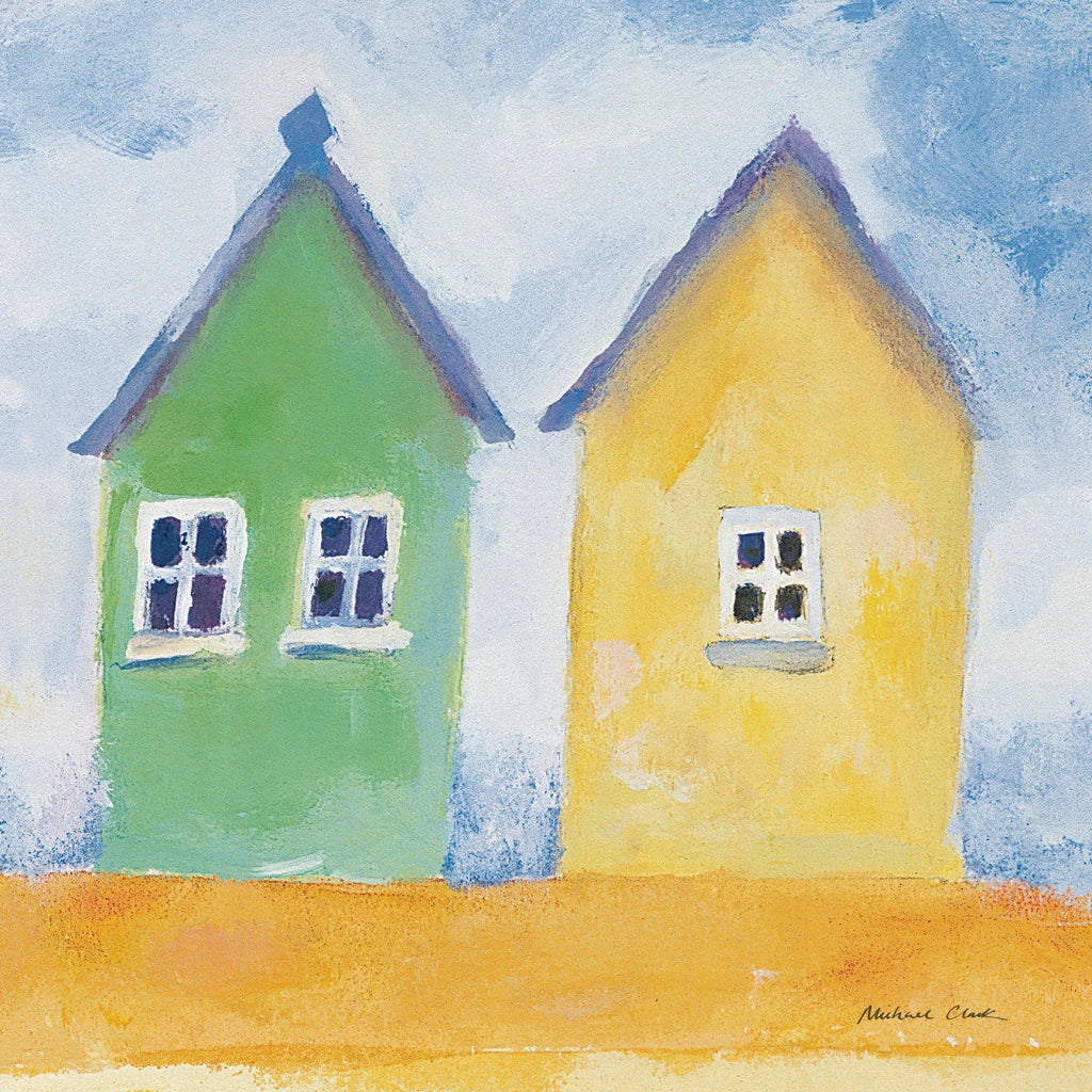 Beach Huts Square III by Michael Clark